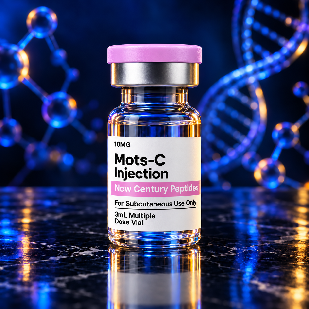 Illustrative New Century Peptides vial; not a photograph of this specific compound